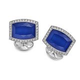 Deakin & Francis Blue Barrel Shape Cufflinks