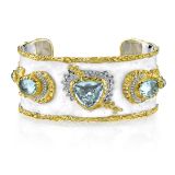 Victor Velyan Paraiba Cuff With Diamonds