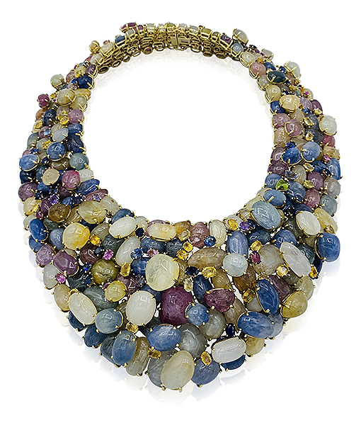 Tony Duquette Multi Sapphire Necklace