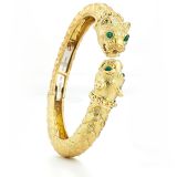 David Webb Greek Lion Emerald Bracelet