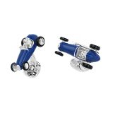 Deakin & Francis Blue Racing Car cufflinks