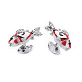 Deakin & Francis Sterling Silver Coy Fish Cufflinks