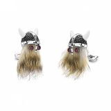 Deakin & Francis Hairy Viking Skull Cufflinks