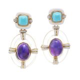 David Webb Streamline Earrings