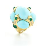 David Webb Turban Turquoise Ring