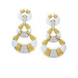 David Webb Crescent Earrings