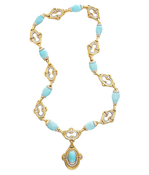 David Webb Nape Necklace Turquoise