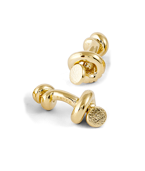 David Webb Knotted Nail Cuff Links