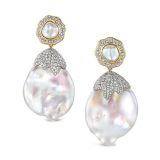 Victor Velyan Baroque Pearl and Diamond Earrings