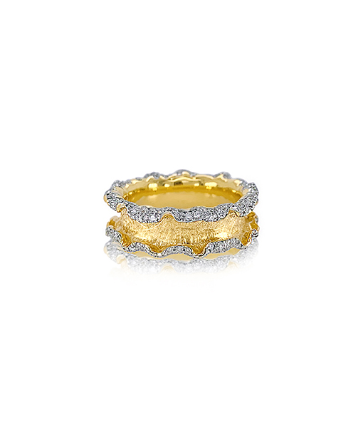 Victor Velyan Diamond Ruffle Ring