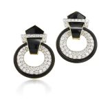 David Webb Manhattan Minimalist Doorknocker Earrings