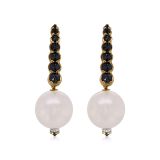 Ara Vartanian Pearl and Diamond Earrings