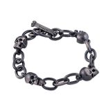 Deakin & Francis Oxydised Skull Bracelet