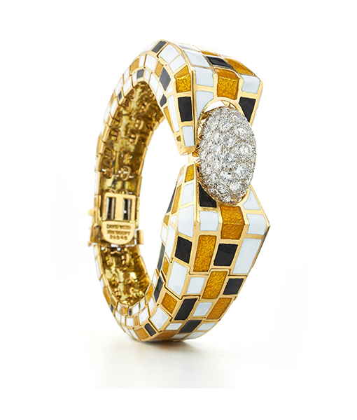 David Webb Manhattan Minimalism Checkerboard Bracelet