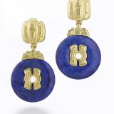 David Webb Lapis Lazuli Earrings