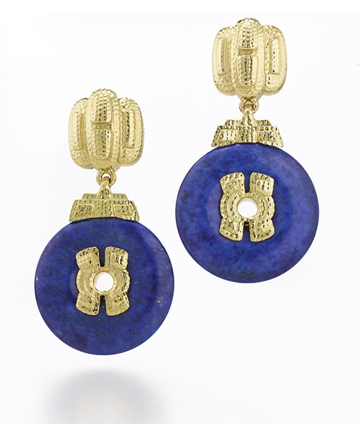 David Webb Lapis Lazuli Earrings