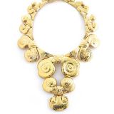 David Webb Cloud Collar Hammered Necklace