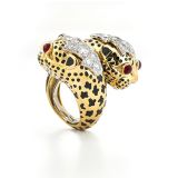 David Webb Ruby Diamond Ring