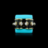 David Webb Manhattan Minimalist Domino Turquoise Ring