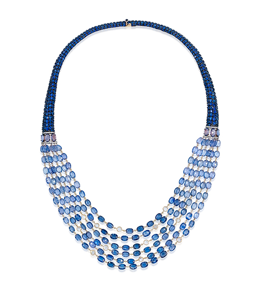 Etho Maria Blue Sapphire Diamond Necklace