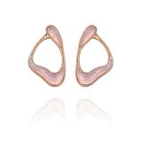 Fernando Jorge Stream Loop Pink Opal Earrings