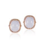 Goshwara Moon Quartz Diamond Earrings