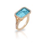 Goshwara Blue Topaz Diamond Ring