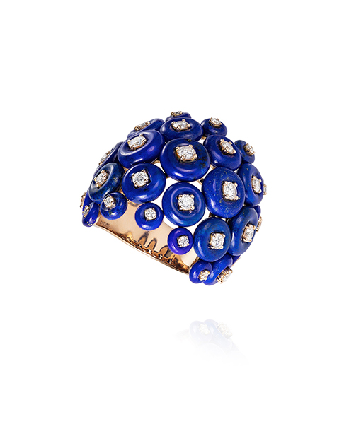 Fernando Jorge Lapis Lazuli and Diamond Galaxy Ring