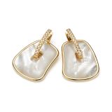 Mattioli Puzzle Diamond Hoops and Mother of Pearl Drops - Large