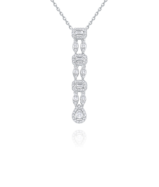 Kc Diamonds Antique Drop Diamond Necklace