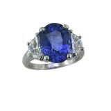 Oscar Heyman Sapphire and Diamond Ring