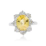 Oscar Heyman Yellow Sapphire and Diamond Ring