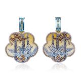 Silvia Furmanovich Hand Painted Flower Earrings