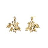 Syna Yellow Gold Mogul Grapevine Earrings