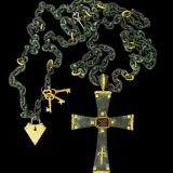 Victor Velyan Spessartite Cross Pendant and Chain