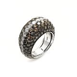 Andreoli Chocolate and White Diamond Ring