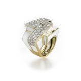 David Webb Manhattan Minimalism Ski Slope Ring