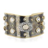 Elie Top Bandeu Cuff in Topaz and Pearl