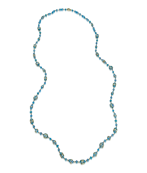 Etho Maria Blue Topaz and Turquoise Necklace