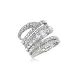 Etho Maria White Diamond Multi Band Ring