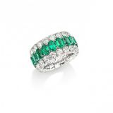 Picchiotti Xpandable Emerald and Diamond Ring