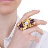 Sylvie Corbelin Double Pansy Ring