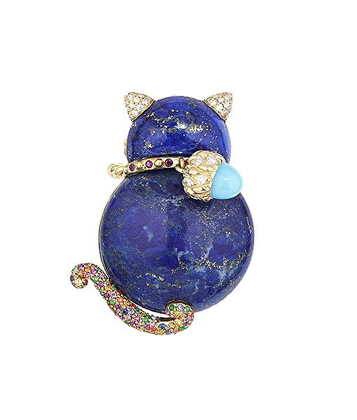 Sylvie Corbelin Petit Chat Bleu Lapis Ring