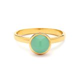 Syna Small Stacking Bauble Ring with Chrysoprase