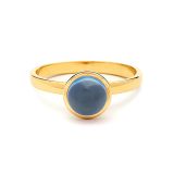 Syna Small Stacking Bauble Ring with London Blue Topaz