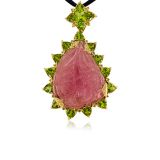 Tony Duquette Tourmaline and Peridot Necklace