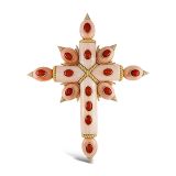 Tony Duquette Angel Coral and Diamond Pendant