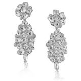 Victor Velyan White Sapphire and Diamond Collage Earrings