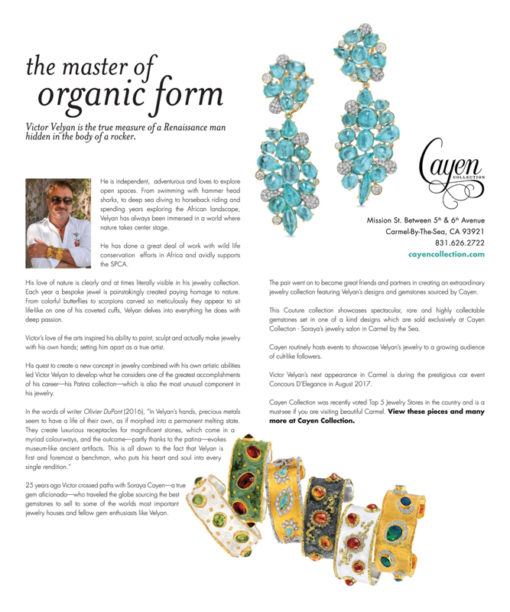 Elite Traveler Magazine features Cayen Collection and Victor Velyan