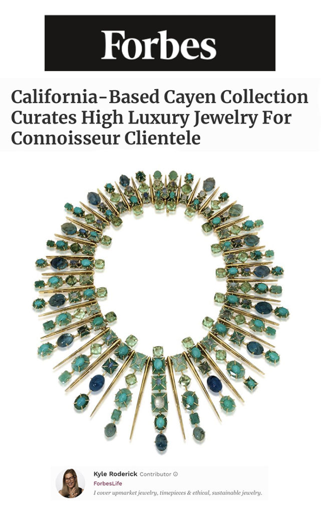 Forbes MAgazine Article about Cayen Collection